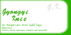 gyongyi knie business card